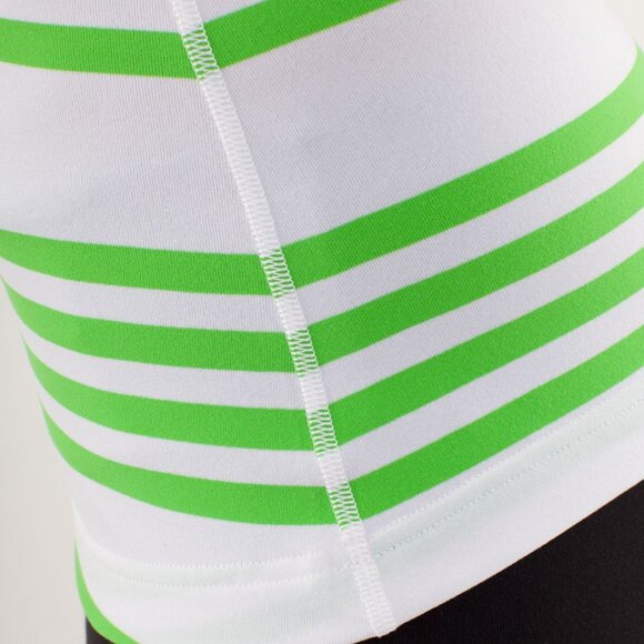 Lululemon Cool Racerback Ocean Stripe Frond Green Tank Top sz 4 EUC - Picture 4 of 10